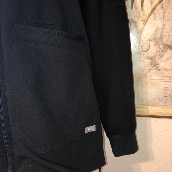 Sz XS Figs Black Bellery Bomber Scrub Jacket Women's X-Small - Picture 9 of 16